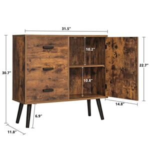 Iwell Storage Cabinet & TV Stand Bundle, 2 Piece Furniture for Living Room, Bedroom