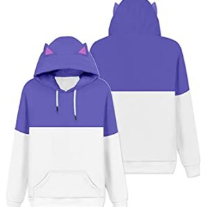 Beowyro The Owl House Luz Noceda Hoodies Cosplay Costume TOH Pullover Hoodie Halloween Long Sleeve Sweatshirt Unisex (Small, Luz Noceda)