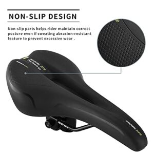 Phaethornis guy Gel Mountain Bike Seat of Comfortable Memory Foam, Bicycle Seats for Men & Women, Bike Saddles for MTB, BMX & Road