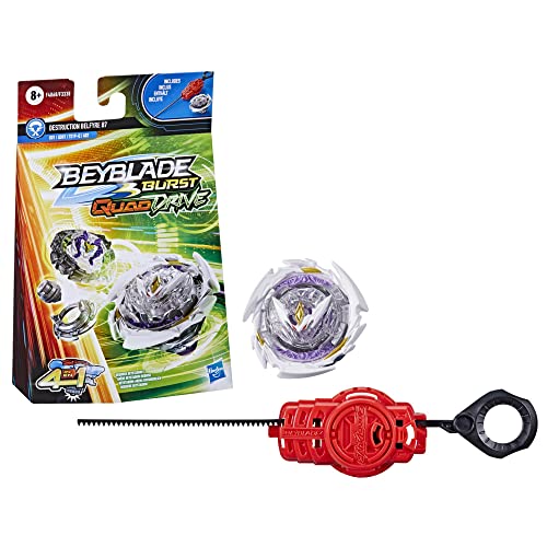 BEYBLADE Burst QuadDrive Destruction Belfyre B7 Spinning Top Starter Pack - Attack/Stamina Type Battling Game with Launcher, Toy for Kids