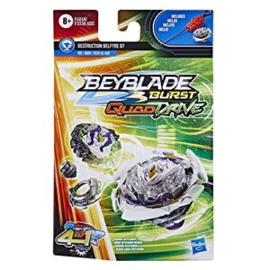 BEYBLADE Burst QuadDrive Destruction Belfyre B7 Spinning Top Starter Pack - Attack/Stamina Type Battling Game with Launcher, Toy for Kids