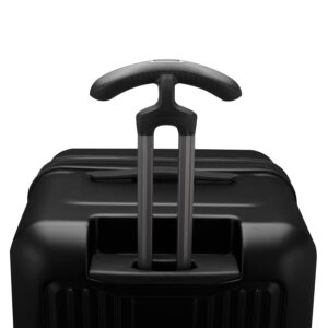 Traveler's Choice Ultimax II 26" Medium Trunk Spinner Luggage, Tie Down Straps, Matte Black, Checked Inch