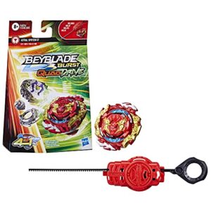 beyblade burst quaddrive astral spryzen s7 spinning top starter pack - balance/attack type battling game with launcher, toy for kids