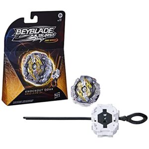 beyblade burst pro series knockout odax spinning top starter pack - stamina type battling game top with launcher toy