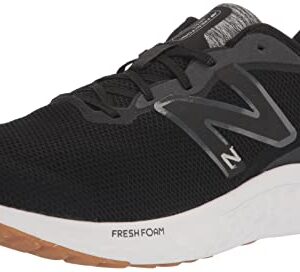 New Balance Men's Fresh Foam Arishi V4 Running Shoe, Black/Silver Metallic/Gum 2, 10.5