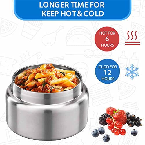 MAISON HUIS 8oz Soup Thermo Wide Mouth Vacuum Insulated Thermo Food Jar, Leak Proof Stainless Steel Food Thermo for Hot&Cold Food Kids Food Lunch Soup Container for School Travel(Blue)