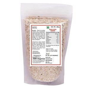 iqra Jioo Organics Rolled Oats Gluten Free Oats | High in Fiber & Protein (Pack of 250 Grams)
