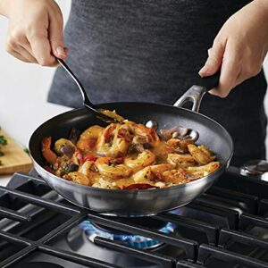 KitchenAid Nonstick Frying Pans/Skillet Set, 2 Piece, Brushed Stainless Steel