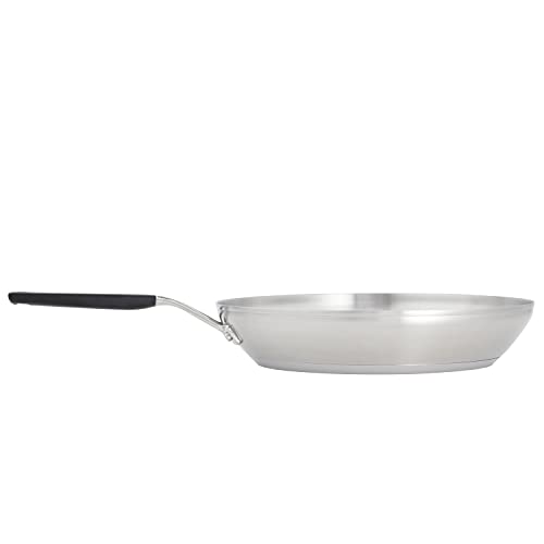 KitchenAid Stainless Steel Frying Pan/Skillet, 12 Inch, Brushed Stainless Steel