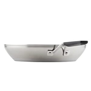 KitchenAid Stainless Steel Frying Pan/Skillet, 12 Inch, Brushed Stainless Steel