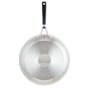 KitchenAid Stainless Steel Frying Pan/Skillet, 12 Inch, Brushed Stainless Steel