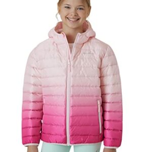 Eddie Bauer Kids' Jacket - CirrusLite Weather Resistant Down Coat for Boys and Girls - Insulated Quilted Bubble Puffer (3-20), Size 14-16, Blush