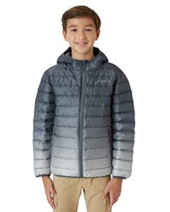 eddie bauer kids' jacket - cirruslite weather resistant down coat for boys and girls - insulated quilted bubble puffer (3-20), size 10 dec 2023, iron