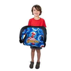 KidsEmbrace Marvel Avengers Spider-Man Blue Web Backless Booster Car Seat with Seatbelt Positioning Clip, Red, Blue, and Yellow