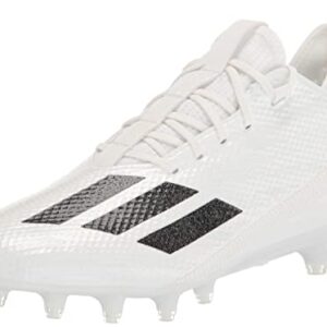 adidas Men's Adizero Scorch Football Shoe, White/Black/White, 11.5