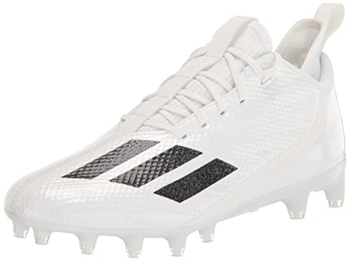 adidas Men's Adizero Scorch Football Shoe, White/Black/White, 11.5