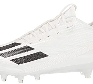 adidas Men's Adizero Scorch Football Shoe, White/Black/White, 11.5