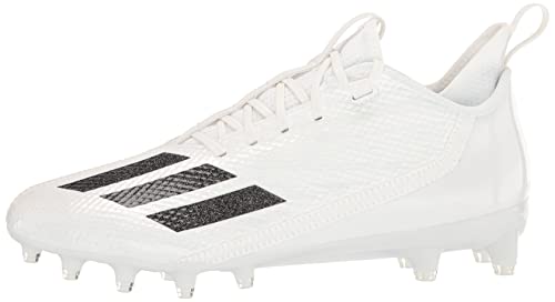 adidas Men's Adizero Scorch Football Shoe, White/Black/White, 11.5