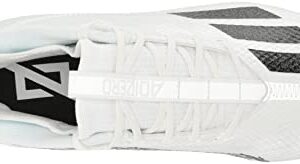 adidas Men's Adizero Scorch Football Shoe, White/Black/White, 11.5