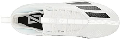 adidas Men's Adizero Scorch Football Shoe, White/Black/White, 11.5