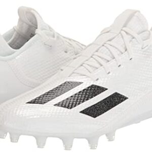 adidas Men's Adizero Scorch Football Shoe, White/Black/White, 11.5