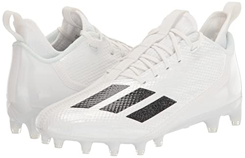 adidas Men's Adizero Scorch Football Shoe, White/Black/White, 11.5