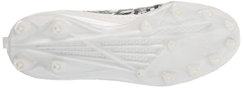 adidas Men's Adizero Scorch Football Shoe, White/Black/White, 11.5