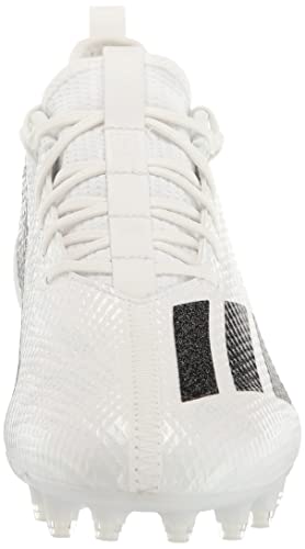 adidas Men's Adizero Scorch Football Shoe, White/Black/White, 11.5