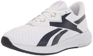 reebok men's energen plus 2.0 running shoe, white/vector navy/pure grey, 11.5