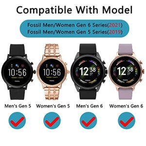 Suoman 4-Pack for Fossil Gen 6 42mm Women Screen Protector Tempered Glass for Fossil Gen 6 Women Smartwatch [Anti-Scratch] [2.5D 9H Hardness]