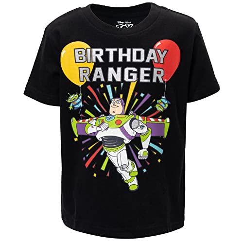 Disney Pixar Toy Story Buzz Lightyear Birthday Toddler Boys Graphic T-Shirt Toy Story Black 4T