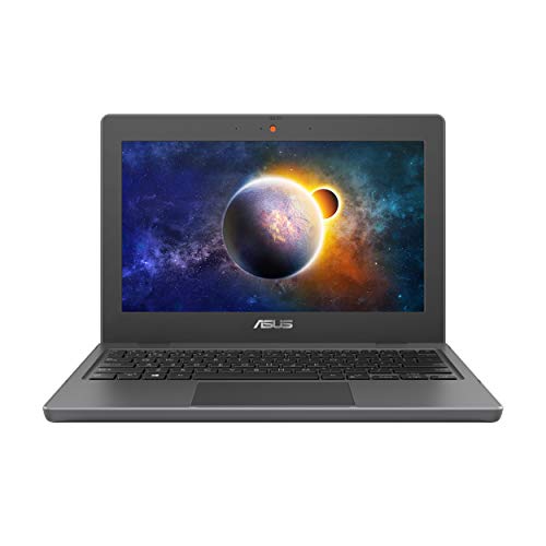 ASUS BR1100 Laptop, BR1100FKA-QE1S-CB, 11.6" HD Touch Screen, Glossy Display, Intel Celeron N4500 Processor, 4GB RAM, 64GB Storage, MIL-STD 810H, TPM 2.0, Windows 10 Pro, Star Grey Bilingual KB