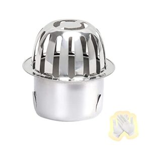 shuguanggude dome gutter guard filter, gutter strainer, 304 stainless steel down spout strainer, outdoor drain cover, gutter cleaning tool, for stops leaves seeds and other debris,1.8in~2in