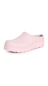 hunter original women's play waterproof clog (azalea pink, us size 5, vegan)