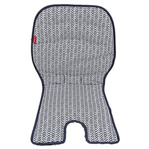 f-price replacement part for fisher-price highchair - hbd72 ~ space-saver simple clean high-chair booster seat ~ pencil strokes ~ replacement seat pad, gray, white