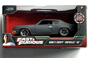 fast & furious jada dom's chevy chevelle ss [gray] 1/32 scale die cast