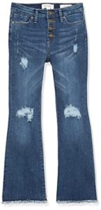jessica simpson jessica girls' jeans, medium wash flare, 14