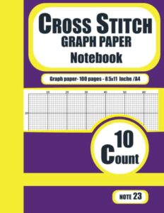 cross stitch grid paper: cross stitch graph paper 10x10 squares per inch