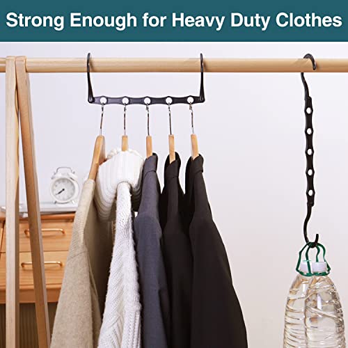 AMKUFO Hangers-Space-Saving-6 Pack - Closet-Organizers-and-Storage-for-Wardrobe, Hanger-Organizer-Space-Saver-for-Bedroom，Dorm-Room-Essentials-for-College-Students-Girls,Colorful Magic Hangers