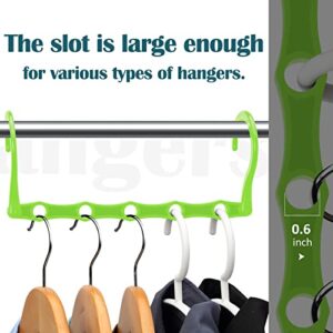 AMKUFO Hangers-Space-Saving-6 Pack - Closet-Organizers-and-Storage-for-Wardrobe, Hanger-Organizer-Space-Saver-for-Bedroom，Dorm-Room-Essentials-for-College-Students-Girls,Colorful Magic Hangers