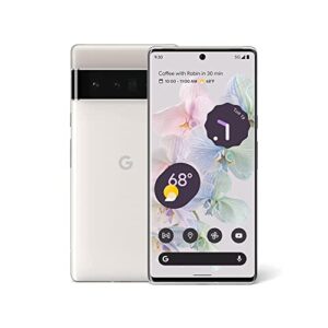 google pixel 6 pro - 5g android phone - unlocked smartphone with advanced pixel camera and telephoto lens - 256gb - cloudy white
