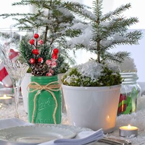 Christmas Centerpiece, Christmas Decor Mason Jars, Centerpiece Table Decorations, Christmas Tree Decor, Home Mantle Decor, Mason Jar Dining Table Centerpiece, Christmas Centerpiece For Dining Table – 3PC