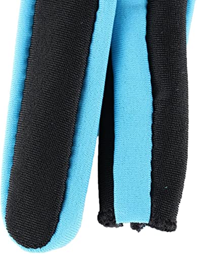 Man Woman Elastic 3 Fingers Show Gloves for Billiard Shooters Carom Pool Snooker Cue Sport - Wear on The Right or Left Hand 1PCS (Sky Blue, L)