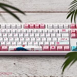 Akko World Tour Tokyo R2 185-Key Cherry Profile Dye-Sub PBT Keycaps Set for Mechanical Keyboards (English Version)