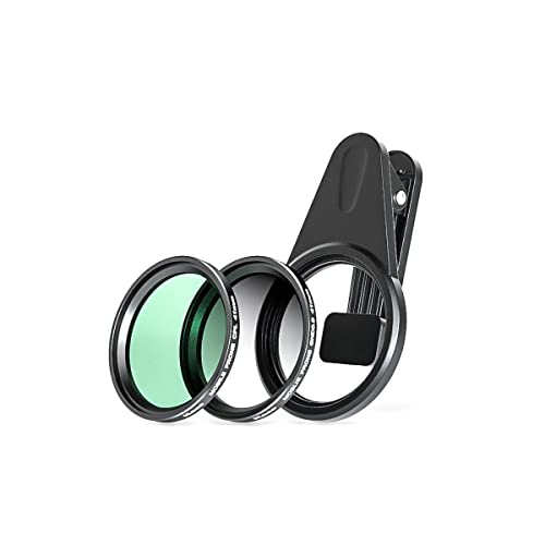 Kase 41mm Magnetic Cell Phone Lens CPL Filter Kit,Includes Circular Polarizer Filter,Soft Graduated ND1.2 Filter,Lens Clip for iPhone 14 13 12 11 8 7 XR X XS,Samsung Android Smartphone