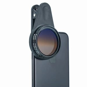 Kase 41mm Magnetic Cell Phone Lens CPL Filter Kit,Includes Circular Polarizer Filter,Soft Graduated ND1.2 Filter,Lens Clip for iPhone 14 13 12 11 8 7 XR X XS,Samsung Android Smartphone