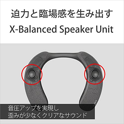 Sony SRS-NS7 Wireless Neckband Speaker, 360 Reality Audio, Hands-Free Calling, IPX4 Splashproof, Long Battery, 12 Hours, Fast Charge 10 Minutes of 60 Minutes, SRS-NS7 HC