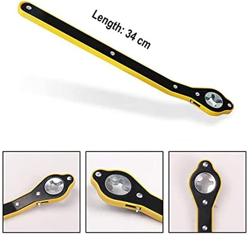 𝐉𝐚𝐜𝐤 𝐖𝐫𝐞𝐧𝐜𝐡, Auto Labor-Saving Car Jack Ratchet Wrench for Scissor Jack Metal Scissor Jack Wrench Garage Tire Wheel Lug Wrench Lift Speed Handle Tool Fit for Small Cars SUVs and Vans