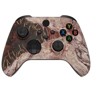 extremerate xeno species front housing shell for xbox series x/s controller, custom soft touch cover faceplate for xbox series x/s, xbox core controller - controller not included