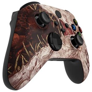 eXtremeRate Xeno Species Front Housing Shell for Xbox Series X/S Controller, Custom Soft Touch Cover Faceplate for Xbox Series X/S, Xbox Core Controller - Controller NOT Included